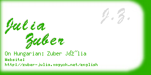 julia zuber business card